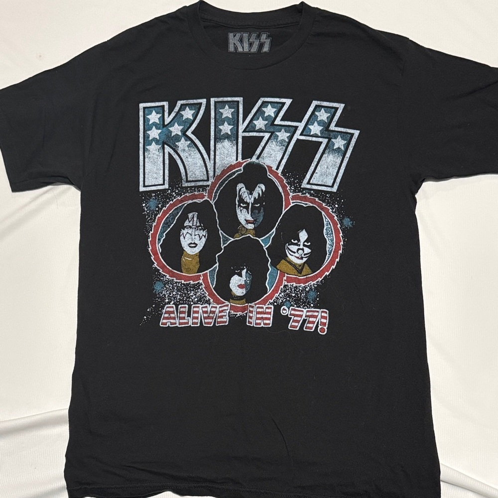 KISS “Alive in 77” Medium T-Shirt Official Tour Graphic Tee